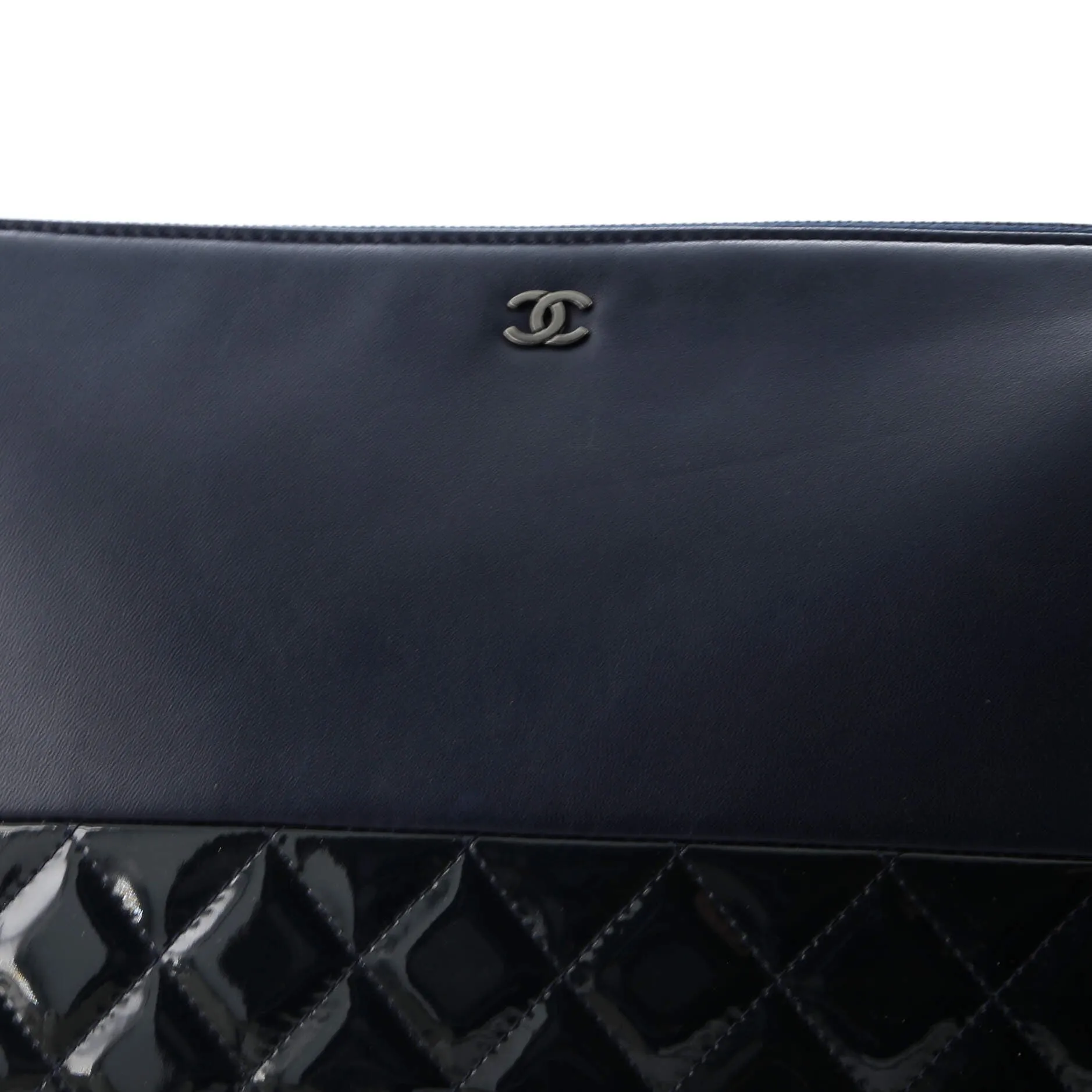 Chanel O Case Clutch Lambskin And