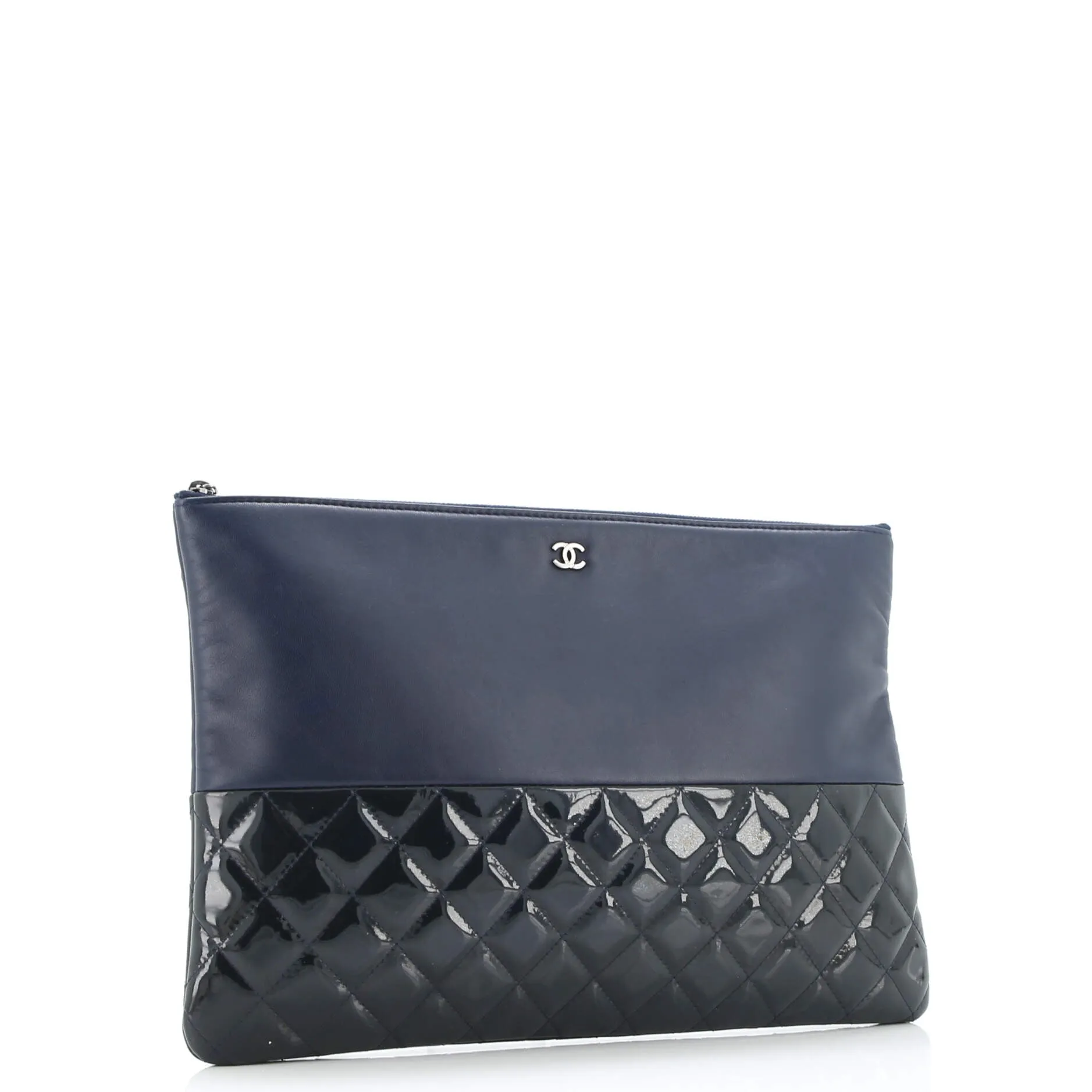 Chanel O Case Clutch Lambskin And