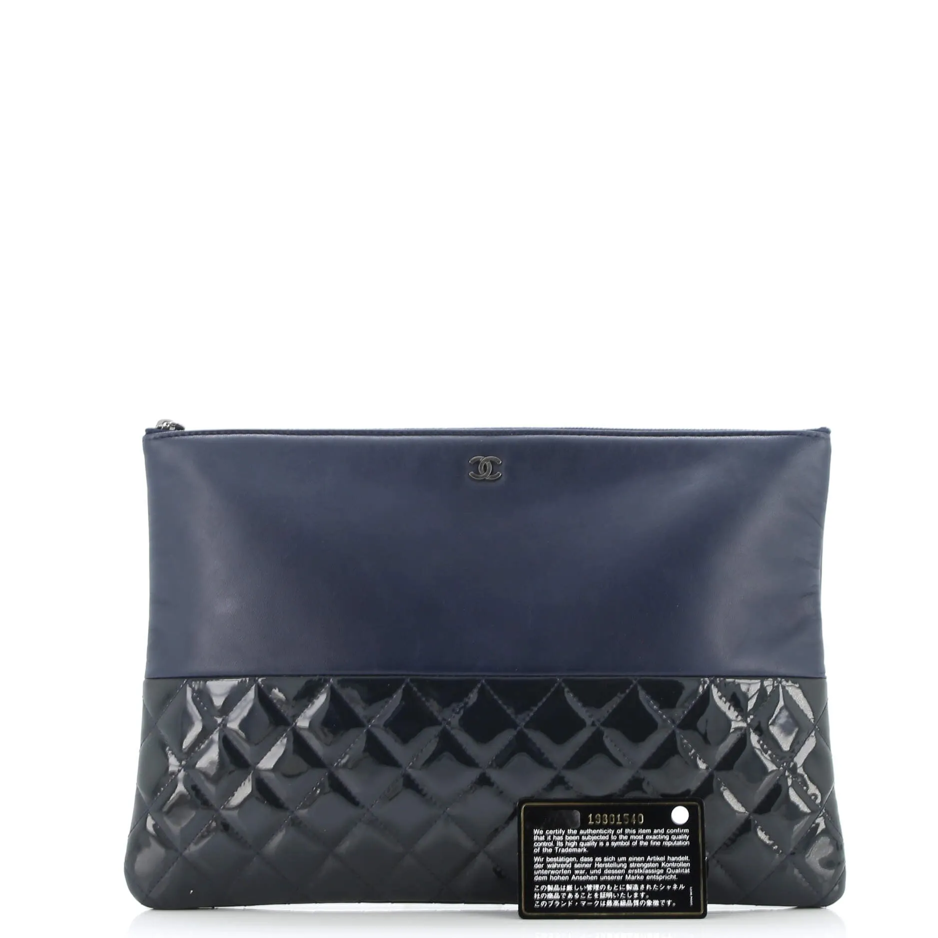 Chanel O Case Clutch Lambskin And