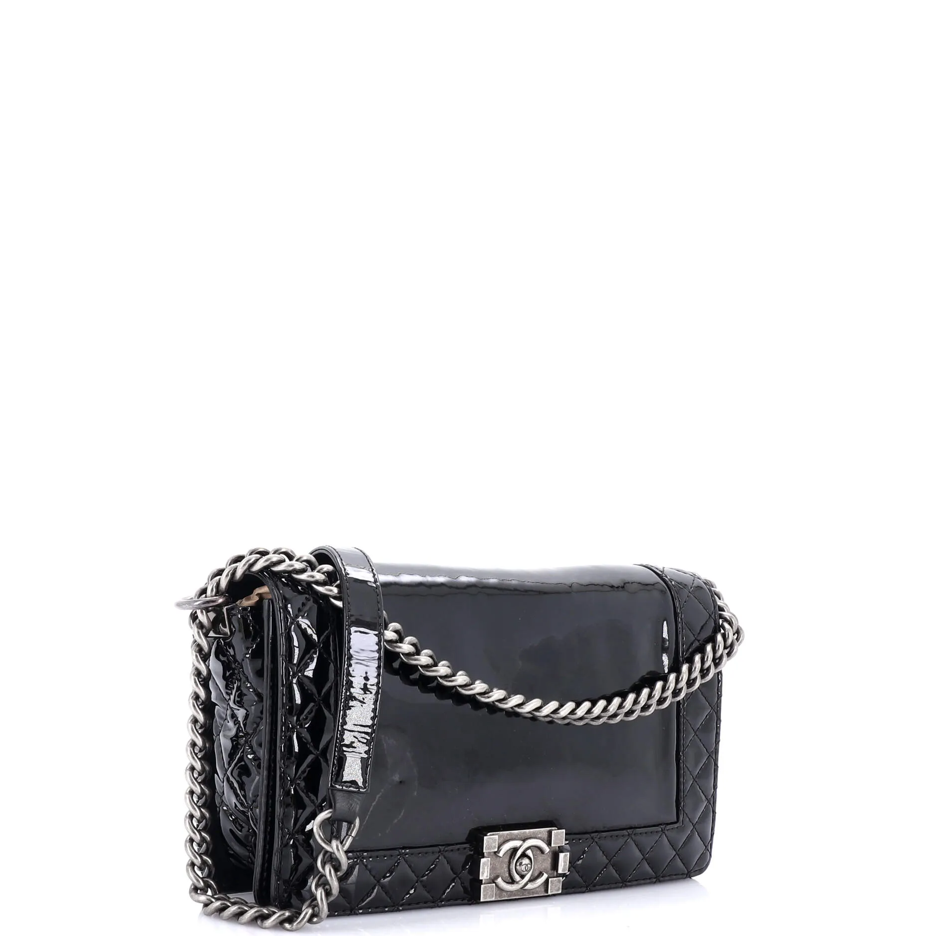 Chanel Reverso Boy Flap Bag Patent New