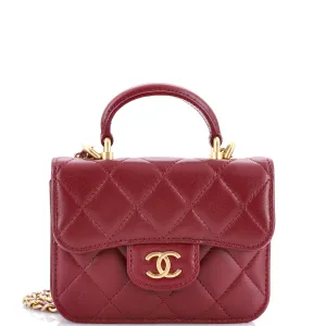 Chanel Top Handle Flap Coin Purse With