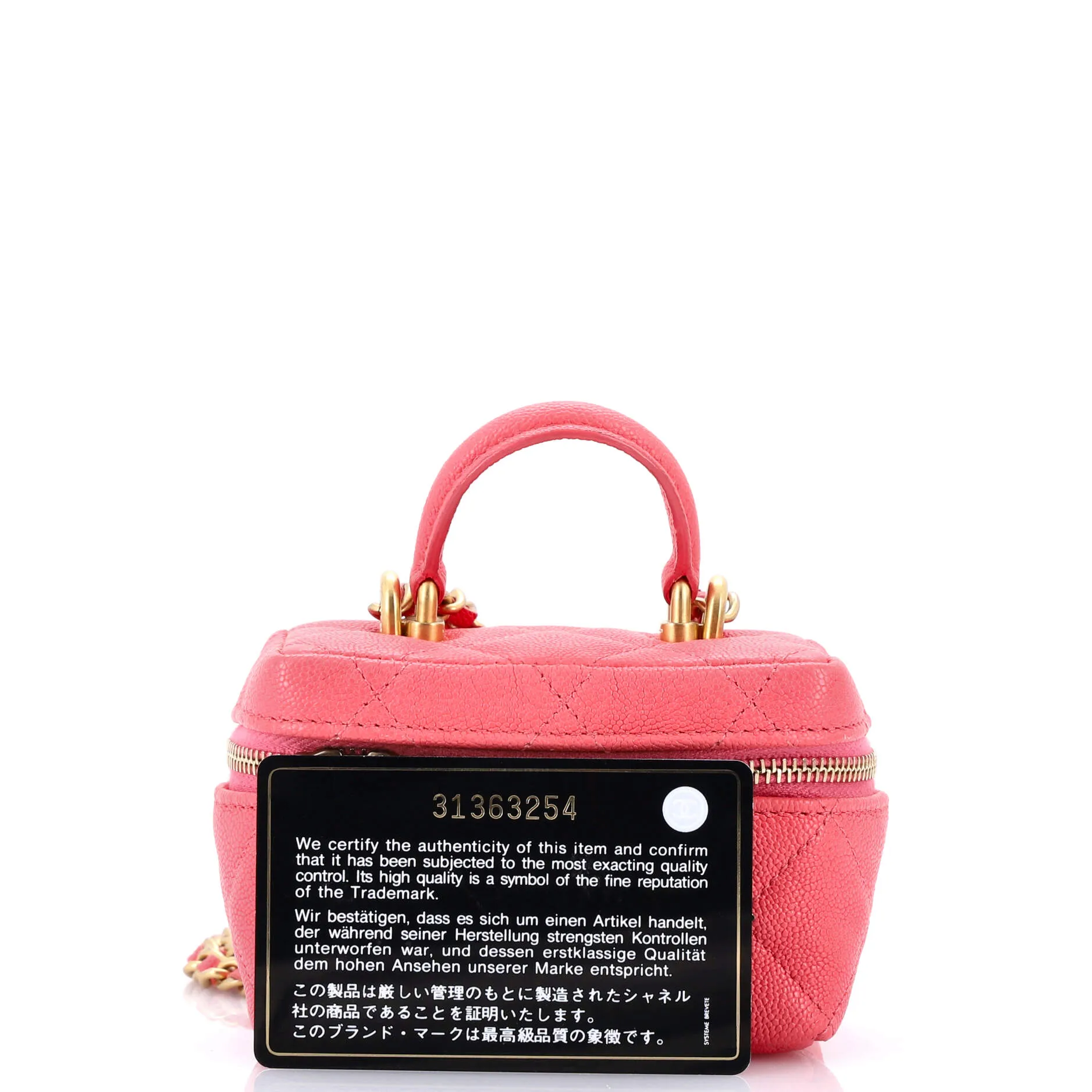 Chanel Top Handle Zip Around Vanity Case