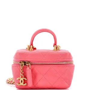 Chanel Top Handle Zip Around Vanity Case