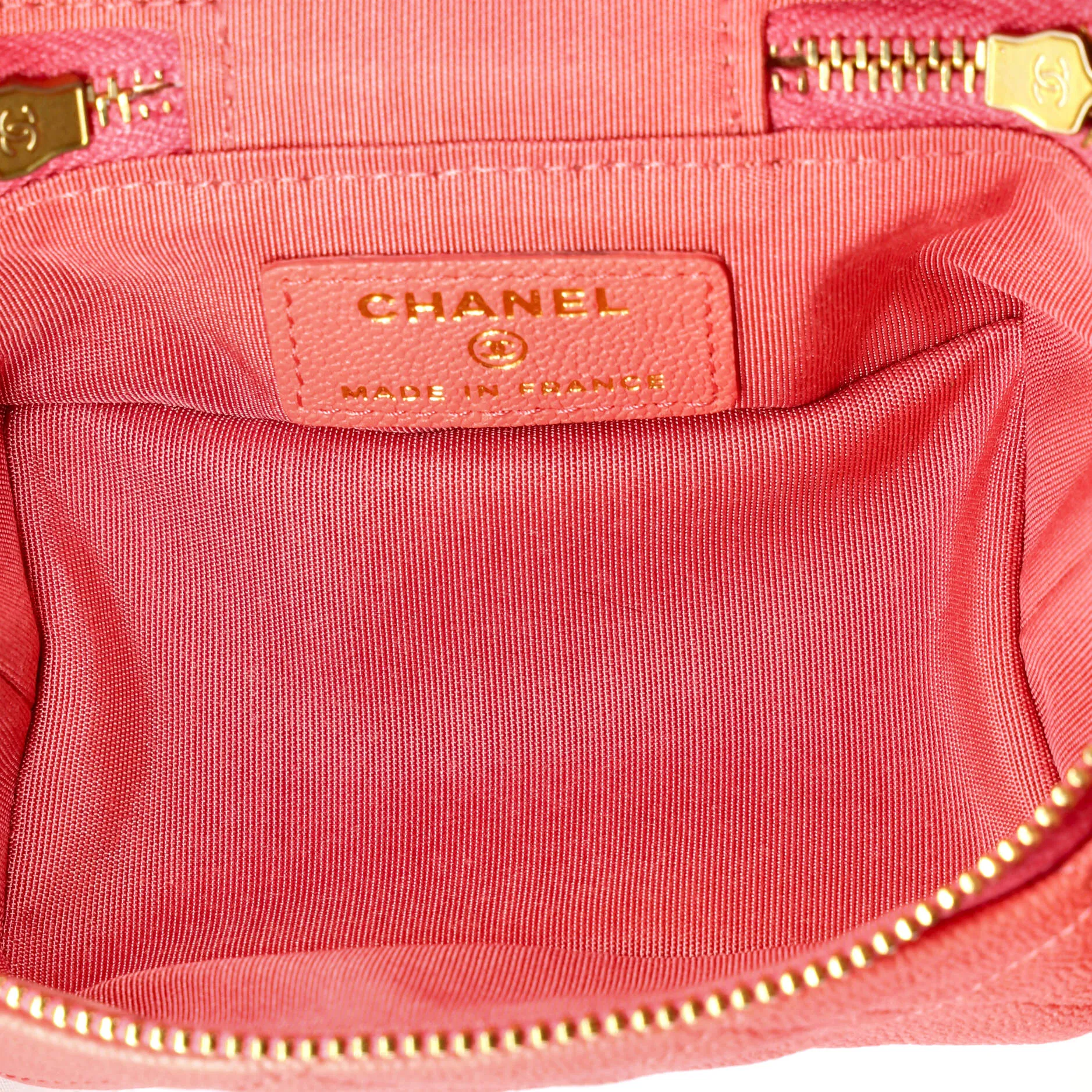 Chanel Top Handle Zip Around Vanity Case