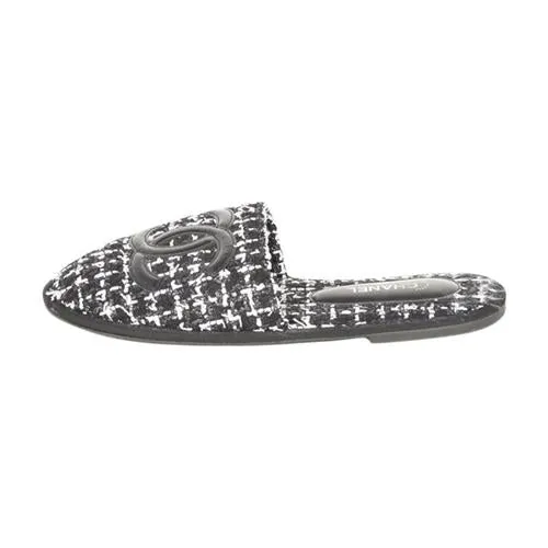 Chanel Tweed Slippers