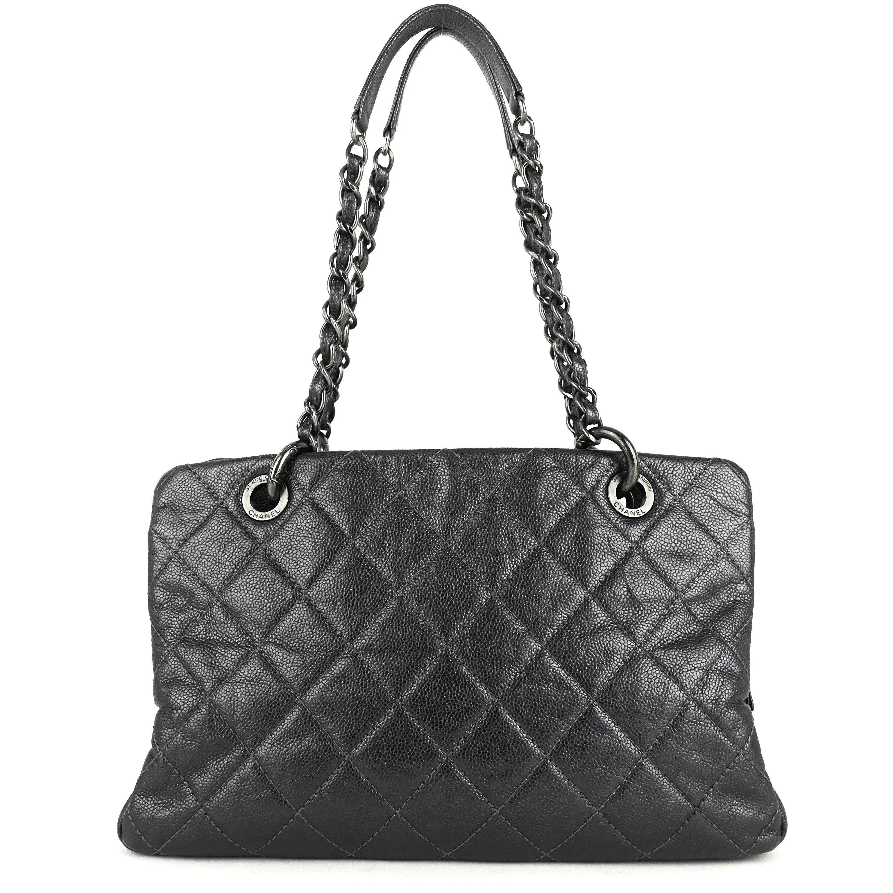 Chic Small Caviar Tote Bag