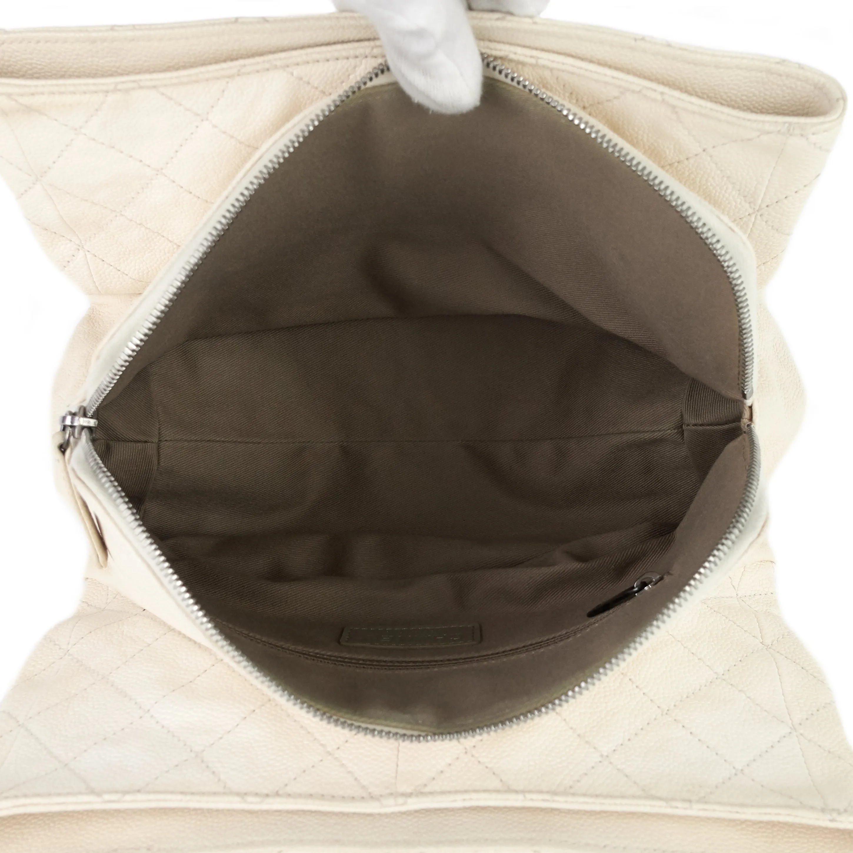 Chic Small Matelass Caviar Leather Tote Bag
