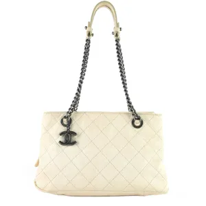 Chic Small Matelass Caviar Leather Tote Bag