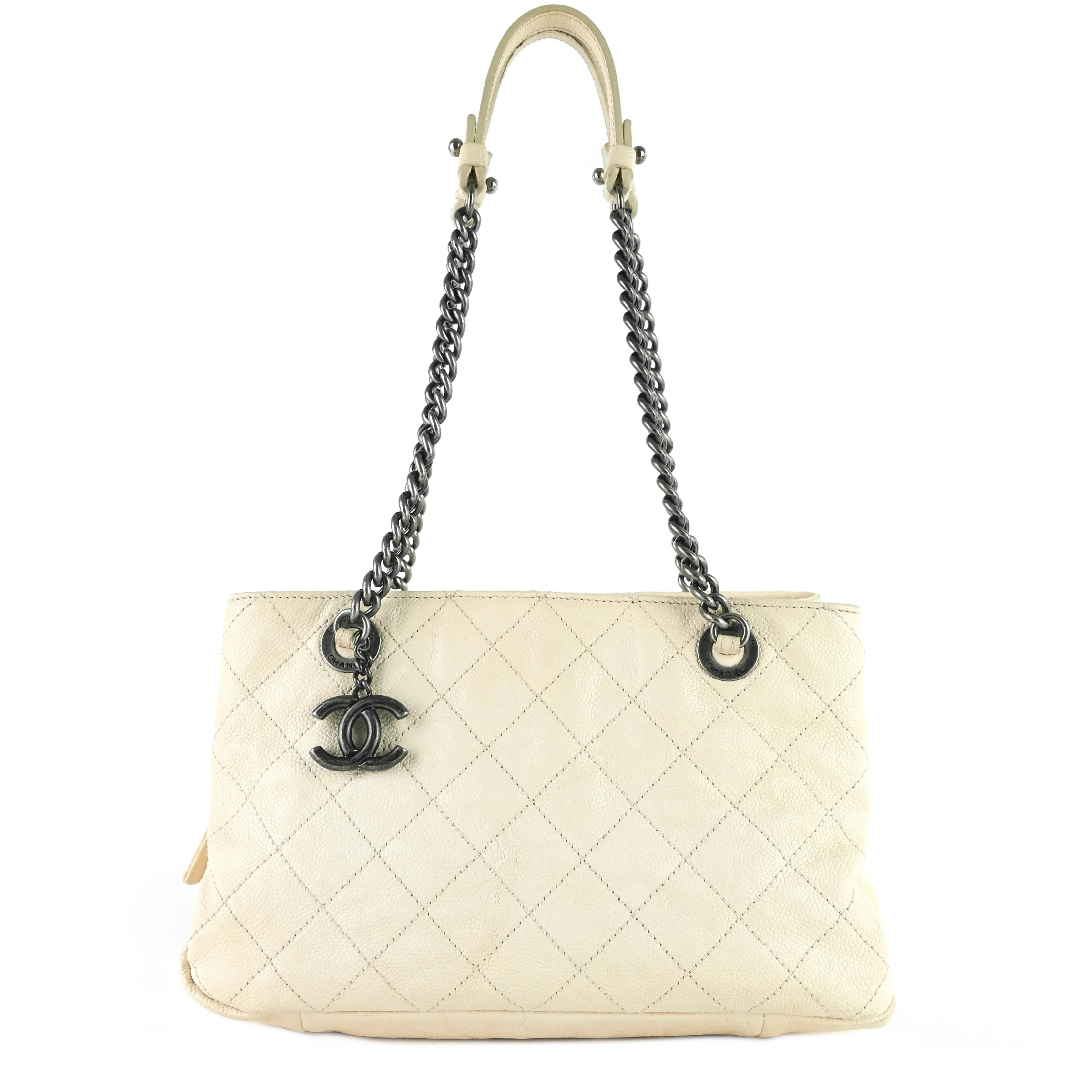Chic Small Matelass Caviar Leather Tote Bag