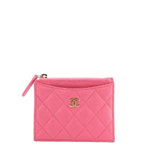 Classic Zip Caviar Leather Cardholder