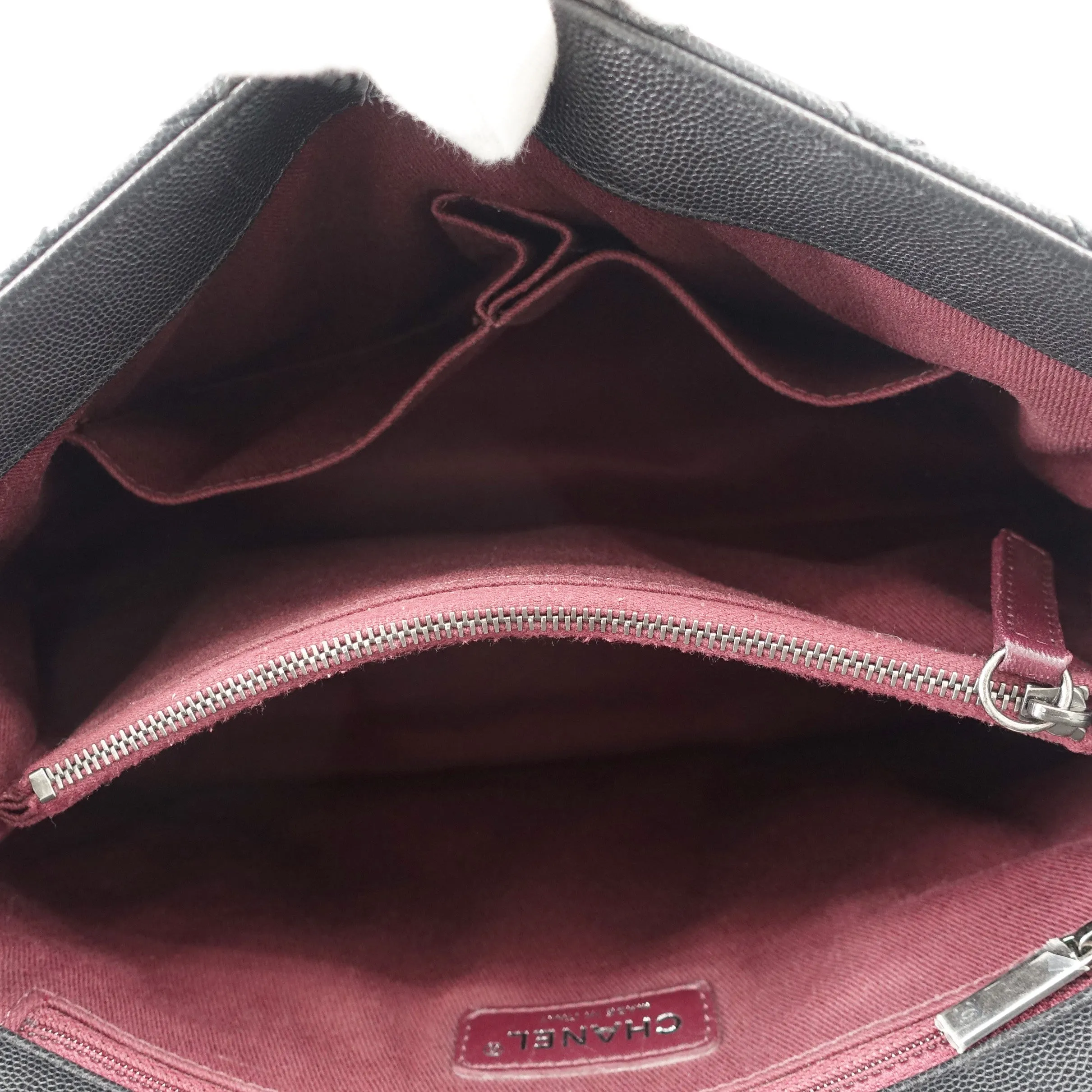 Coco Top Handle Medium Caviar Leather Bag