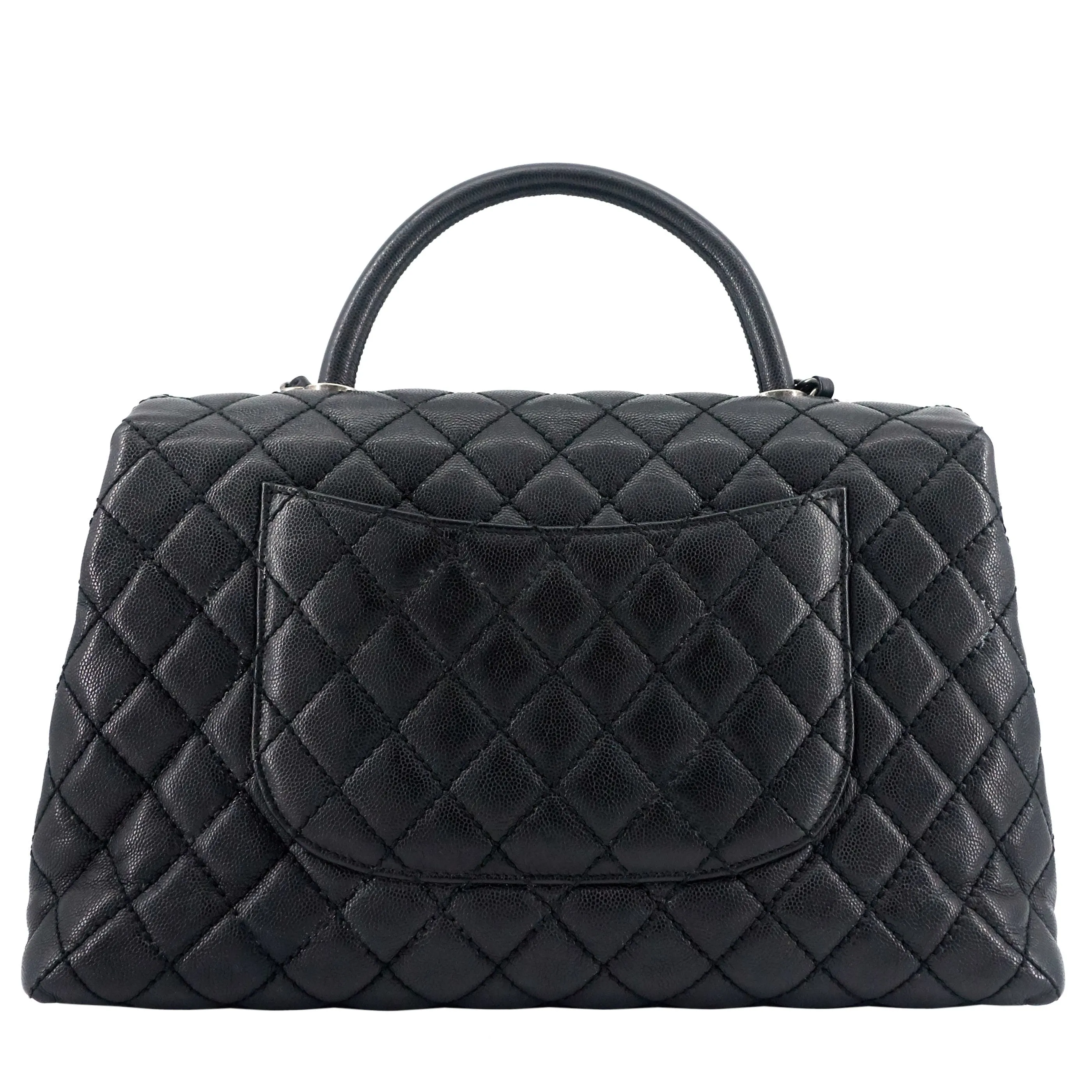 Coco Top Handle Medium Caviar Leather Bag