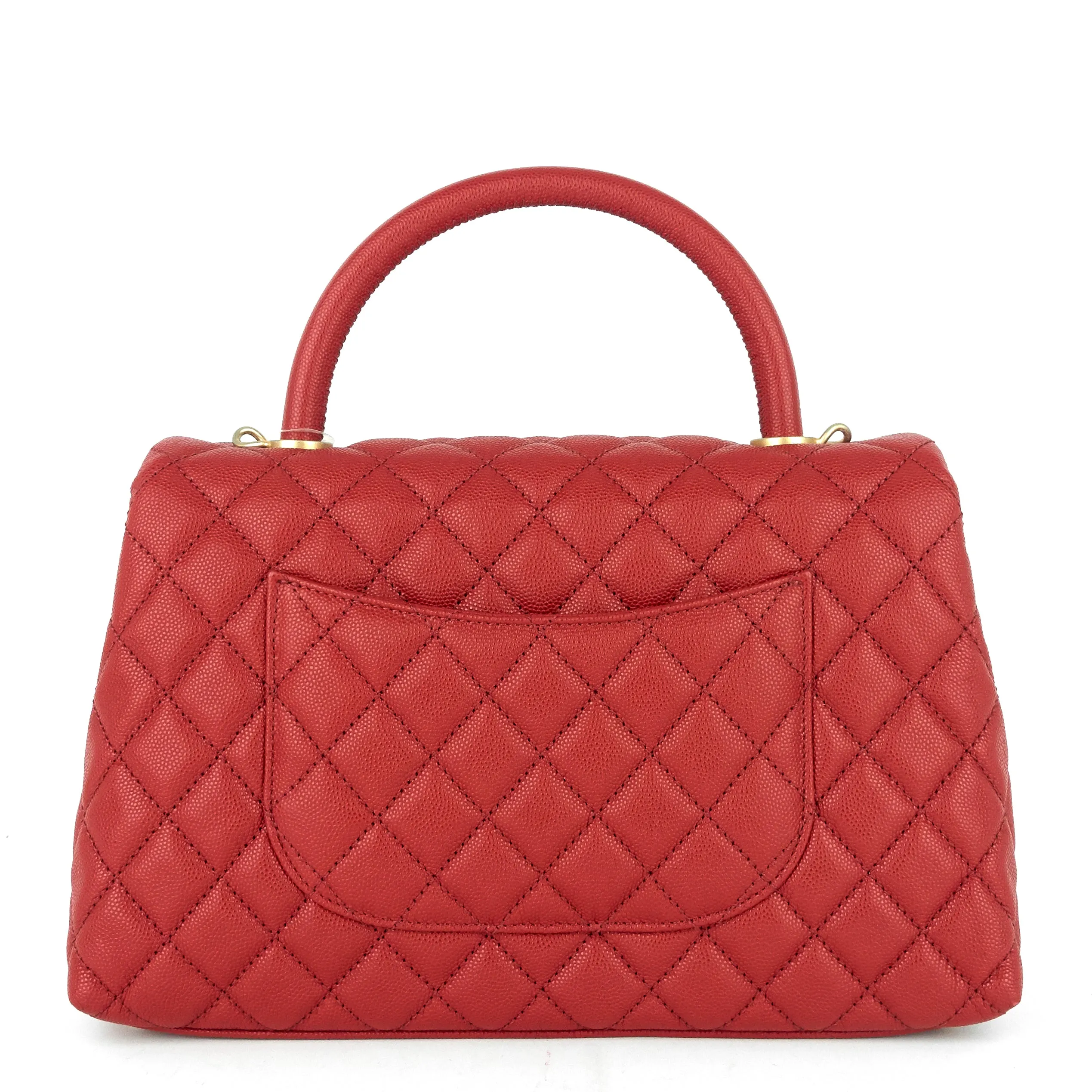 Coco Top Handle Small Caviar Leather Bag