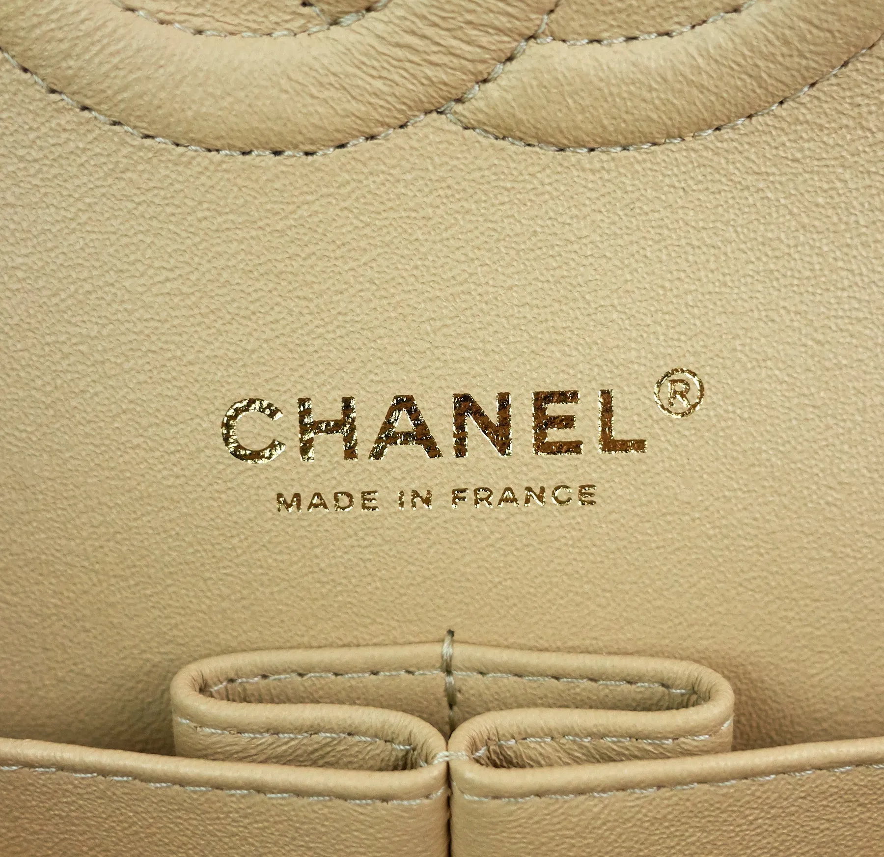 Double Flap Quilted Caviar Leather Bag