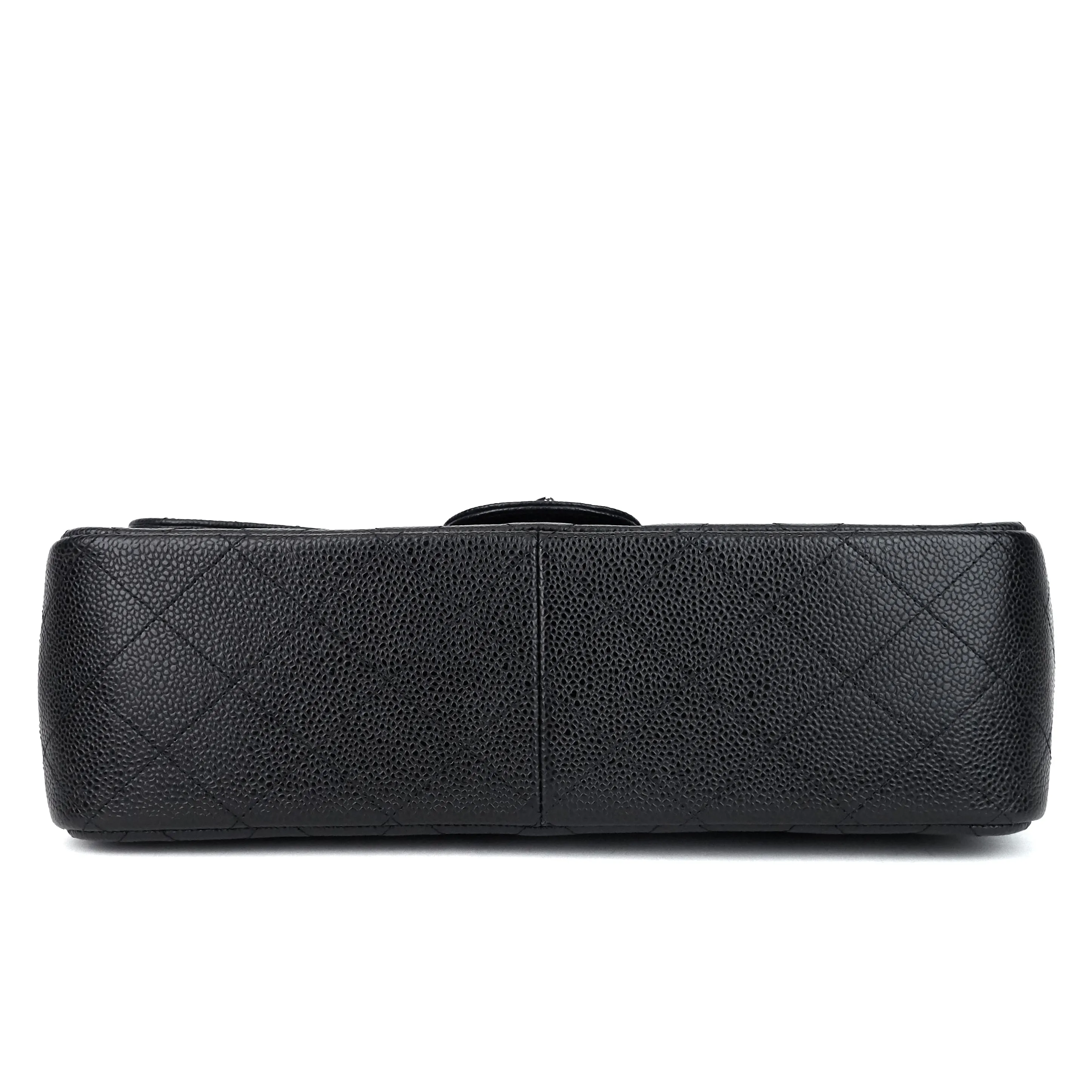 Double Flap Quilted Caviar Leather Bag