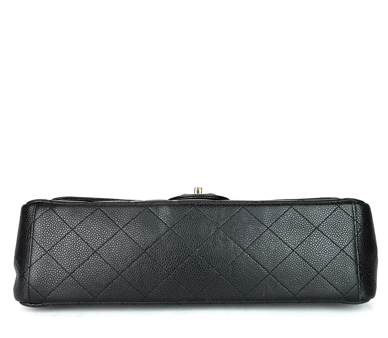Double Flap Quilted Caviar Leather Bag