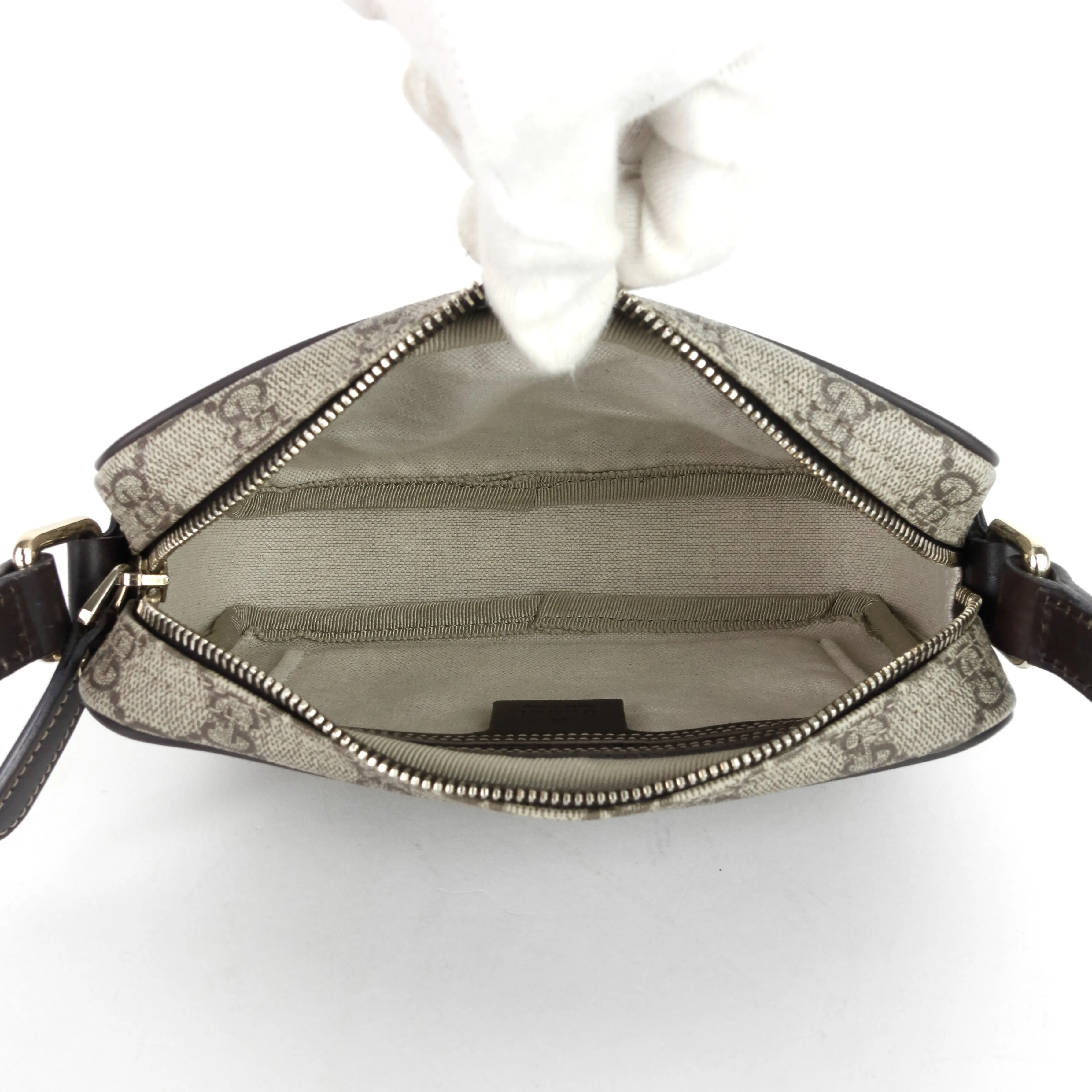 Front Zip GG Supreme Canvas Camera Bag