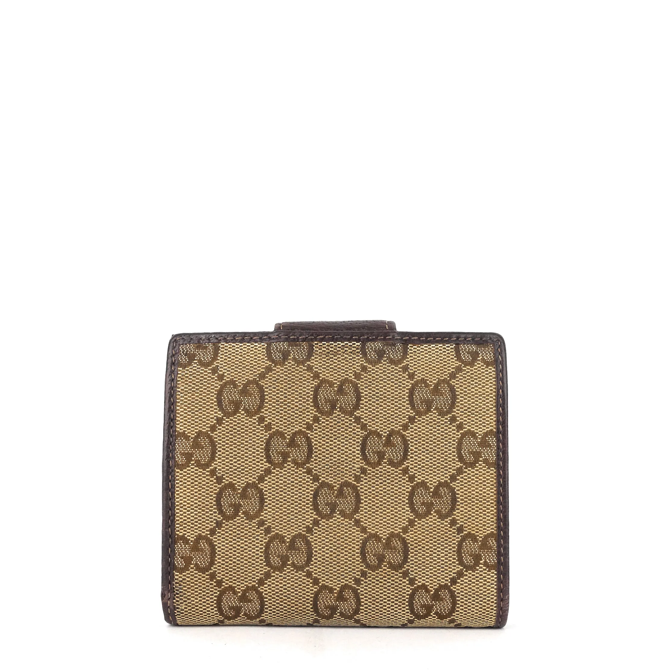 GG Canvas D-Ring Compact Wallet