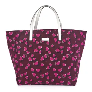 Gucci Canvas Heartbeat Print Medium Tote