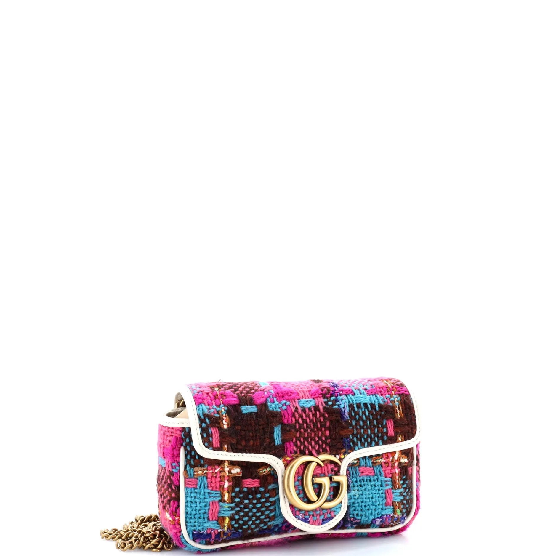 Gucci Gg Marmont Flap Bag Tweed Super