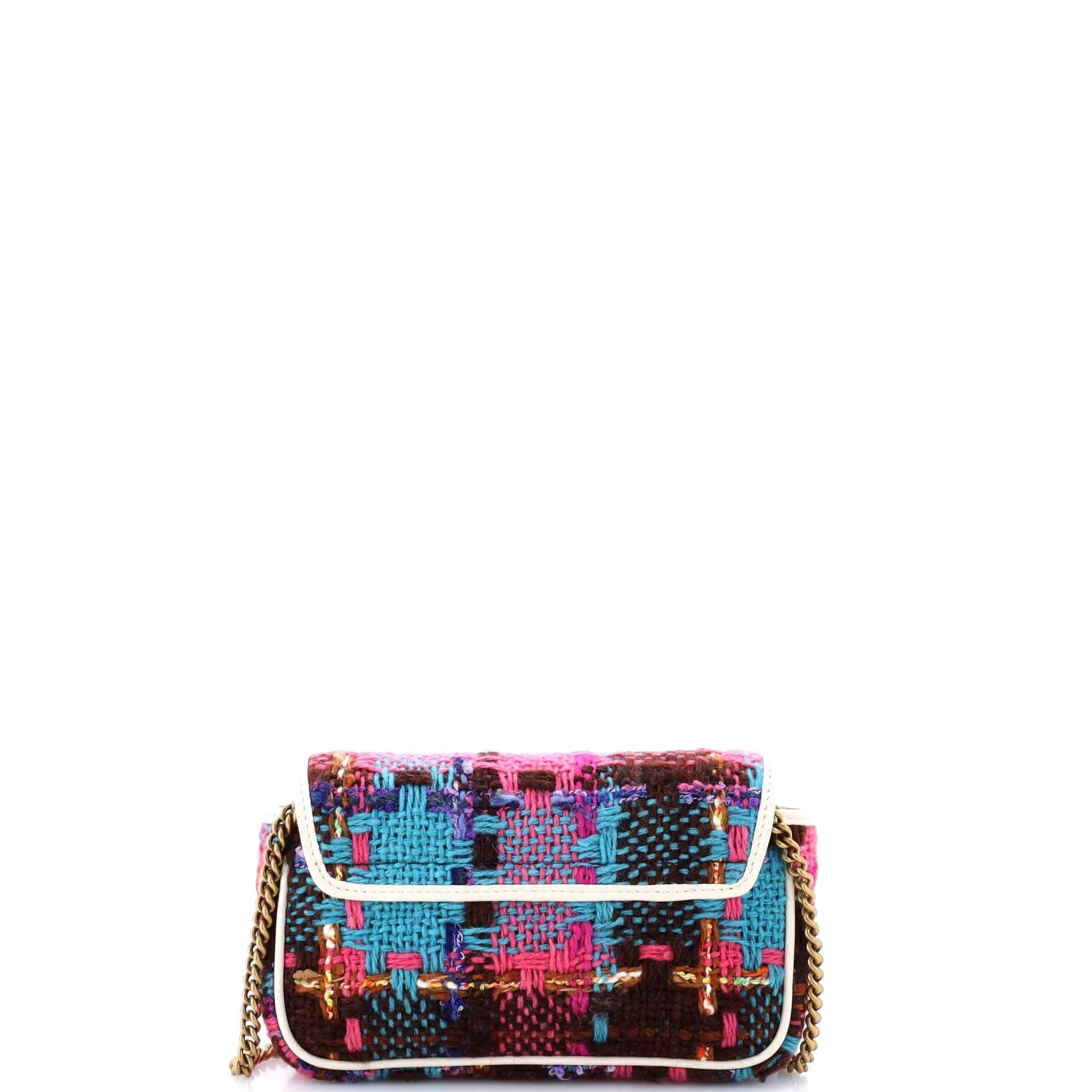 Gucci Gg Marmont Flap Bag Tweed Super