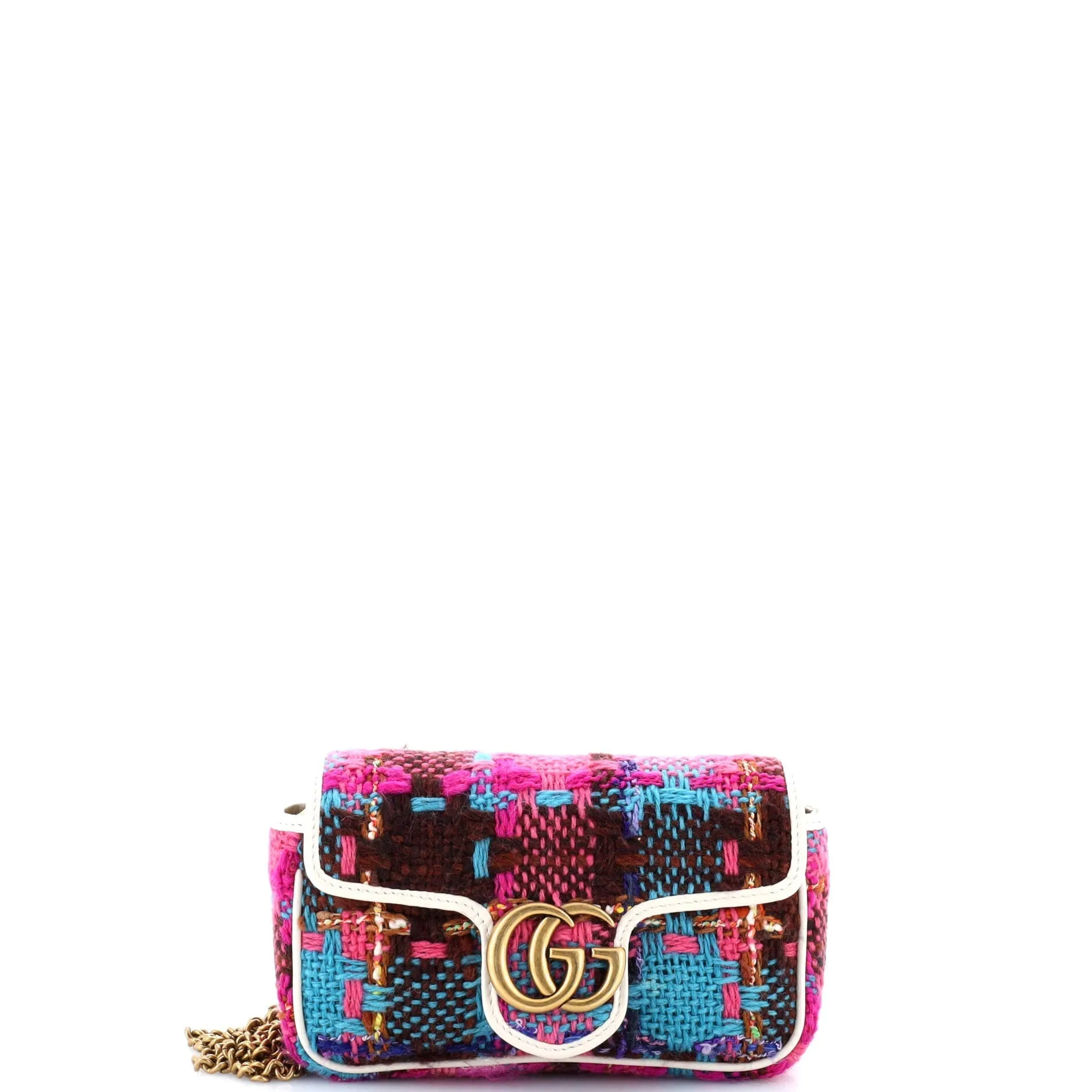 Gucci Gg Marmont Flap Bag Tweed Super
