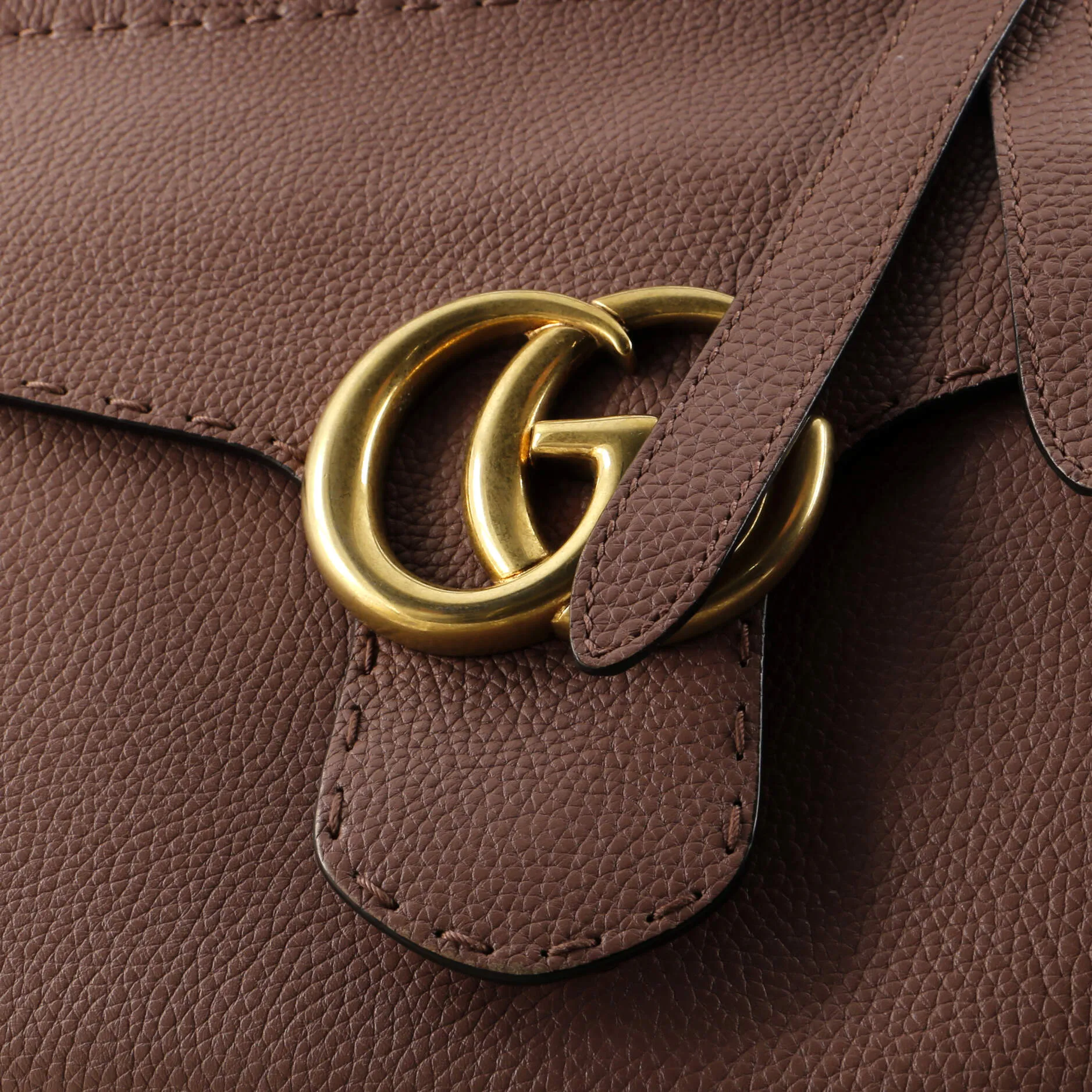 Gucci Gg Marmont Top Handle Bag Leather