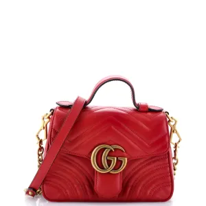 Gucci Gg Marmont Top Handle Flap Bag