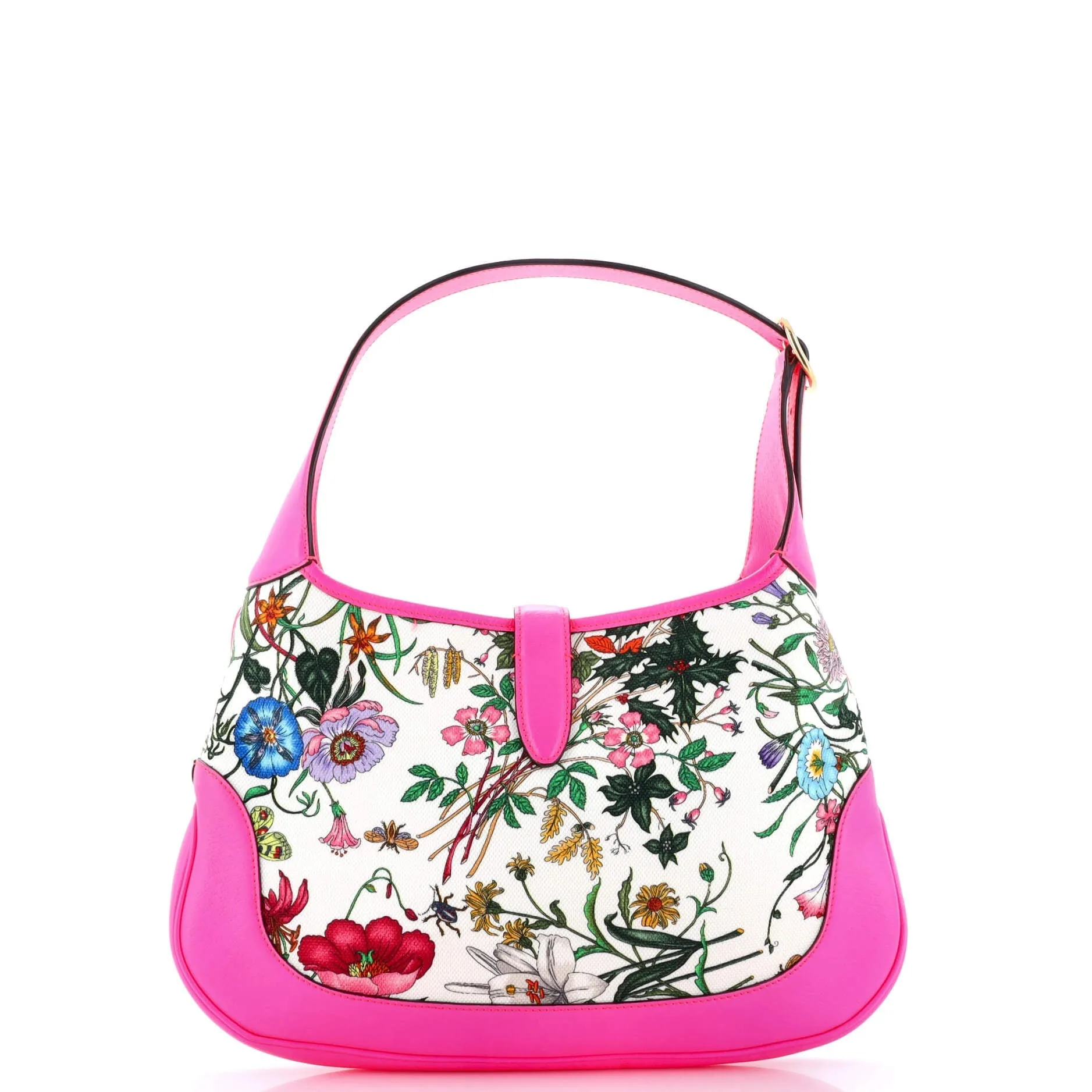Gucci Jackie Hobo Flora Canvas With