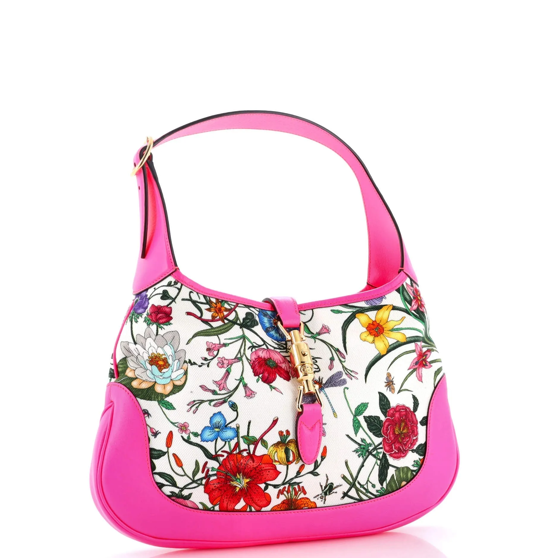 Gucci Jackie Hobo Flora Canvas With