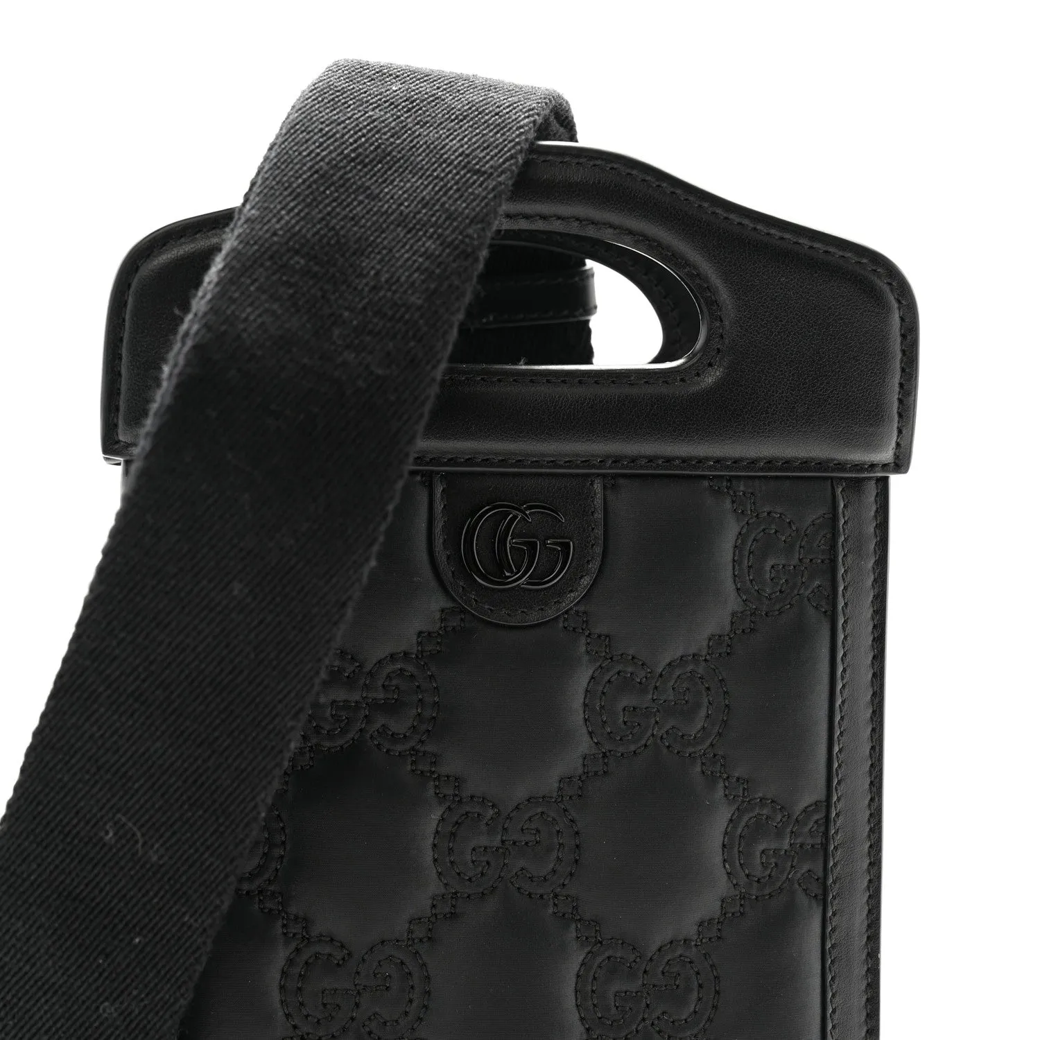 Gucci Nylon Calfskin Enamel Gg Matelasse