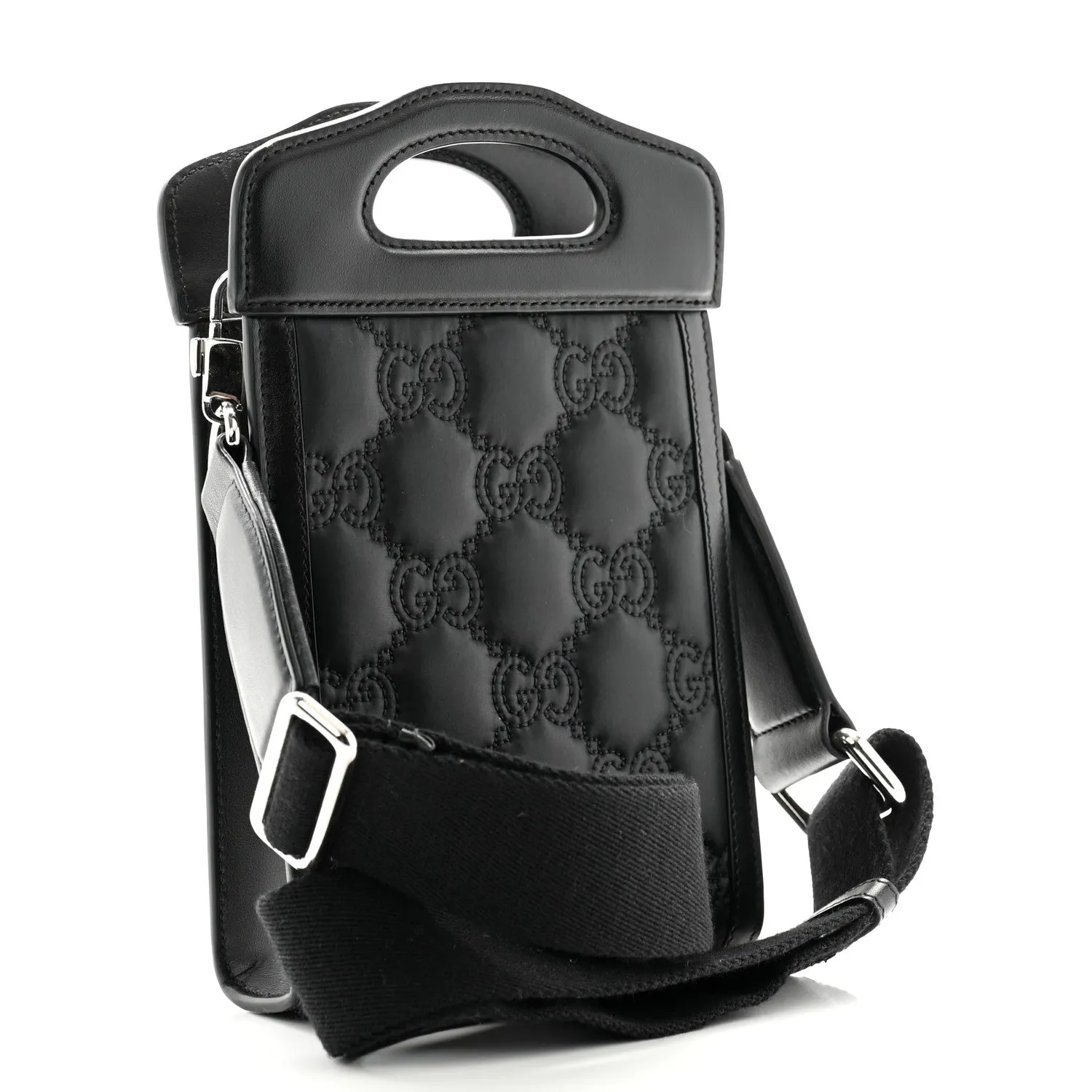 Gucci Nylon Calfskin Enamel Gg Matelasse