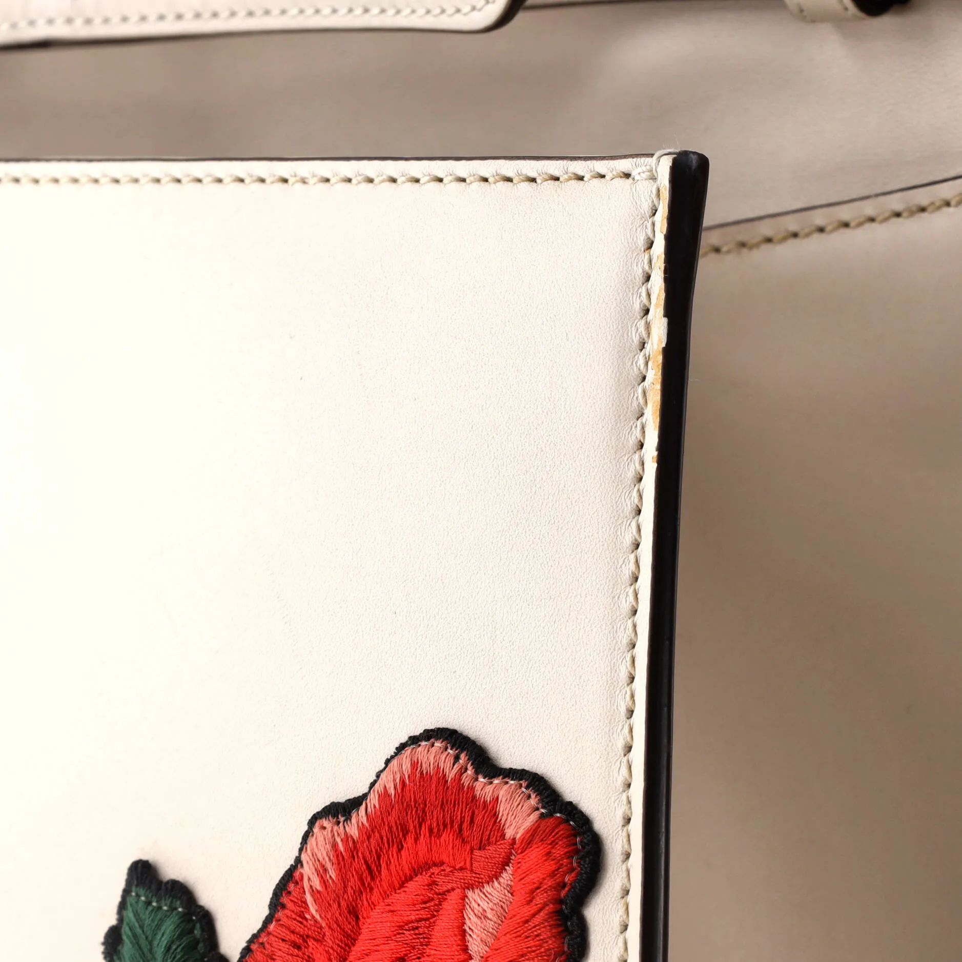 Gucci Sylvie Top Handle Bag Embroidered
