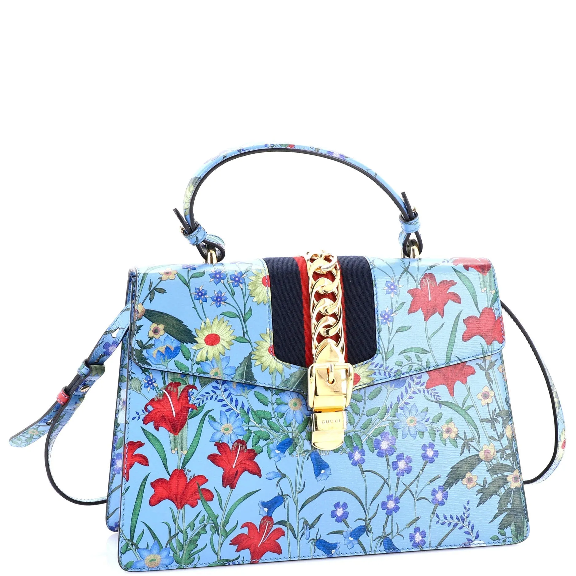 Gucci Sylvie Top Handle Bag Flora