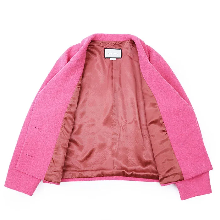 Gucci Tweed GG Interlocking Button Wool Jacket