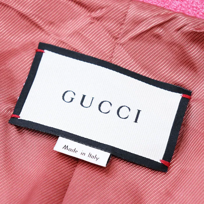 Gucci Tweed GG Interlocking Button Wool Jacket