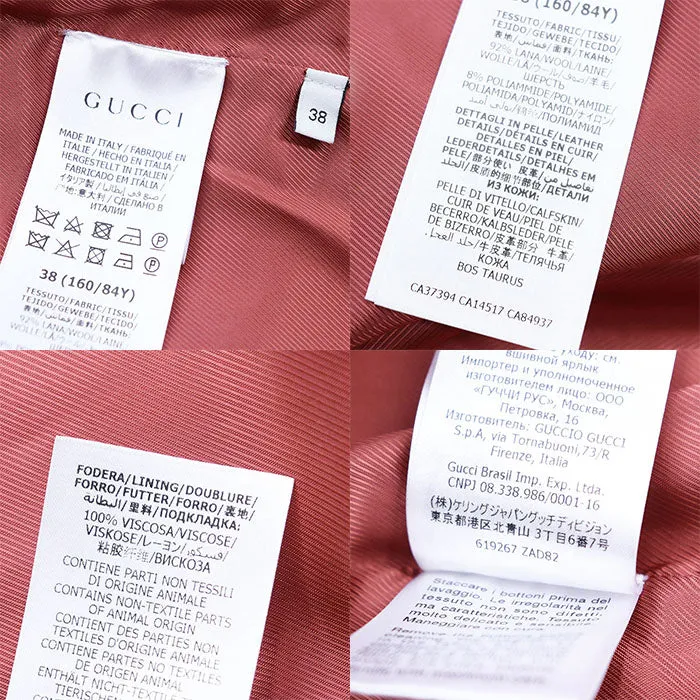 Gucci Tweed GG Interlocking Button Wool Jacket