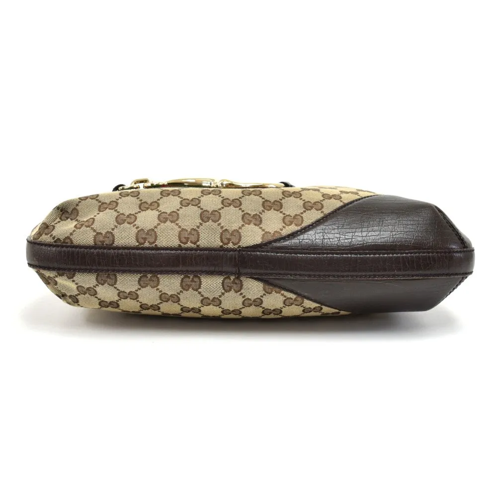 Hasler Monogram Canvas Horsebit Hobo Bag
