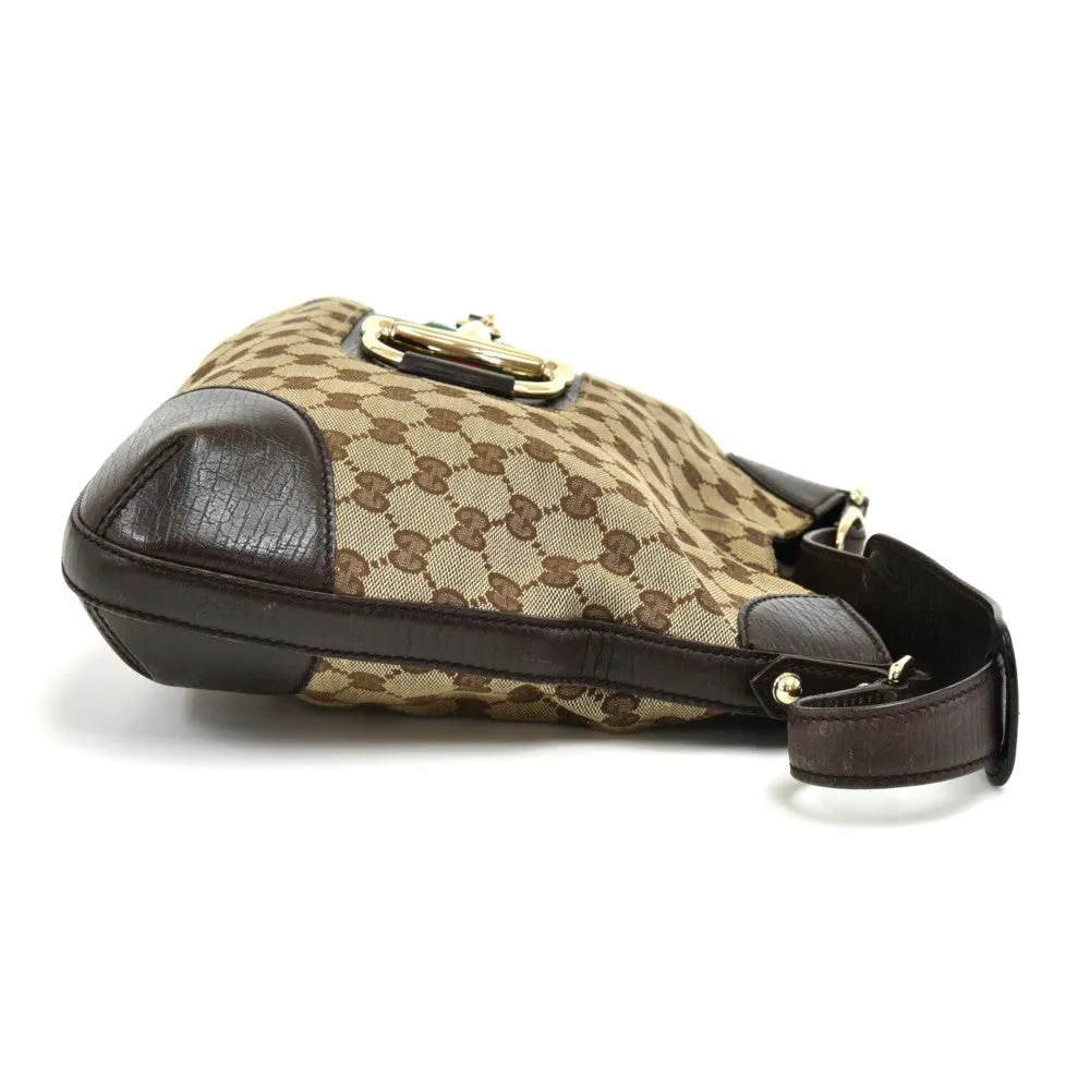 Hasler Monogram Canvas Horsebit Hobo Bag