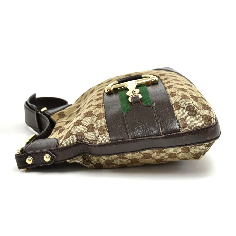 Hasler Monogram Canvas Horsebit Hobo Bag