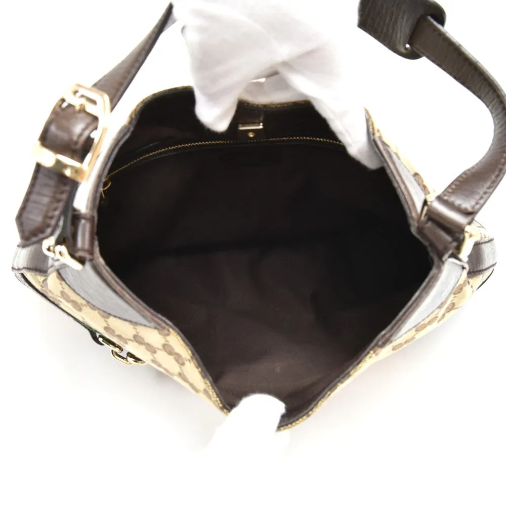 Hasler Monogram Canvas Horsebit Hobo Bag