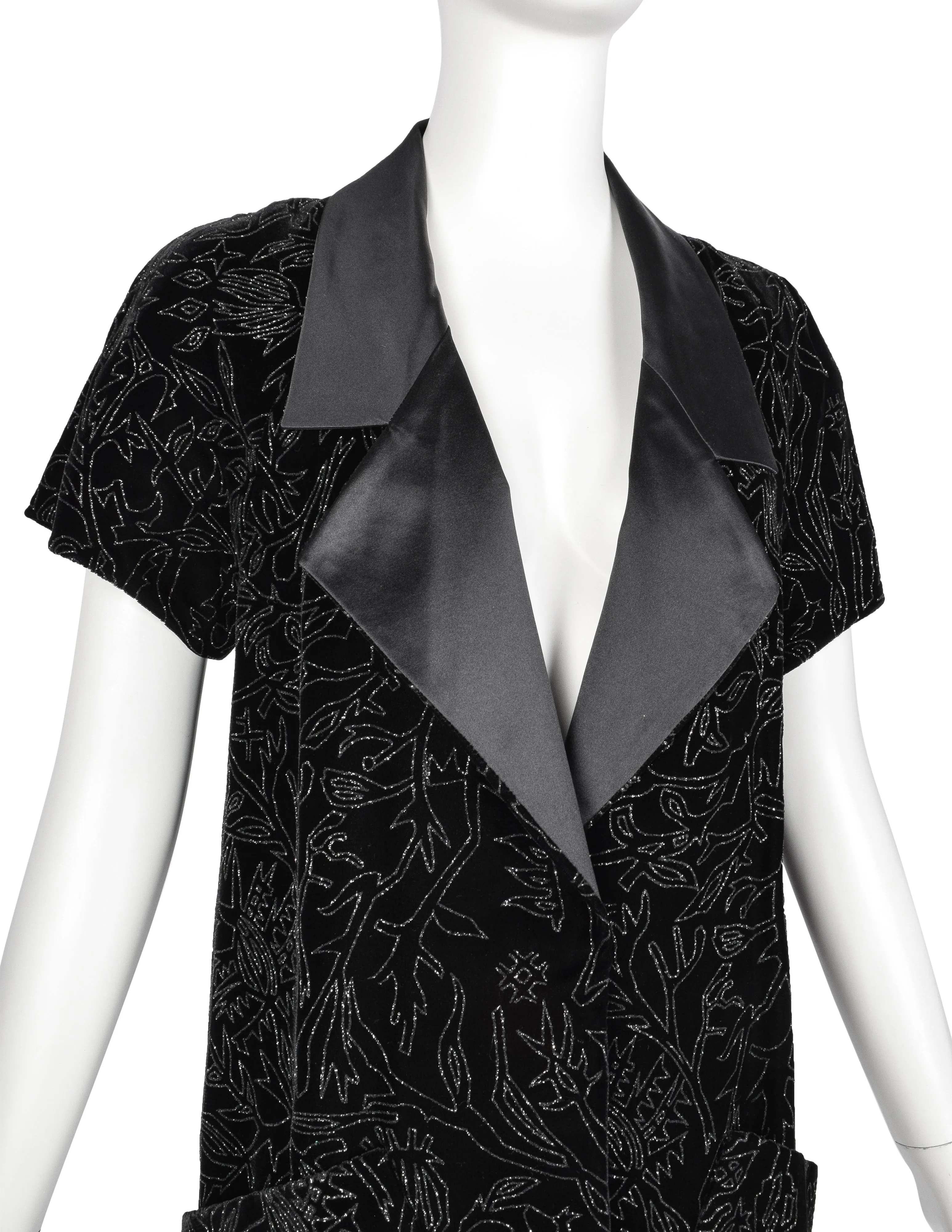 Karl Lagerfeld Vintage AW 1990 Sparkly Foliage Velvet Evening Jacket