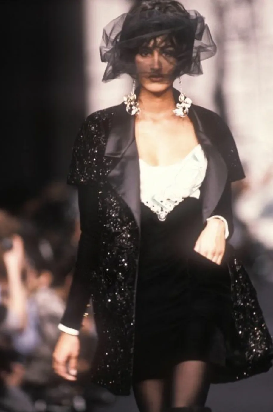 Karl Lagerfeld Vintage AW 1990 Sparkly Foliage Velvet Evening Jacket