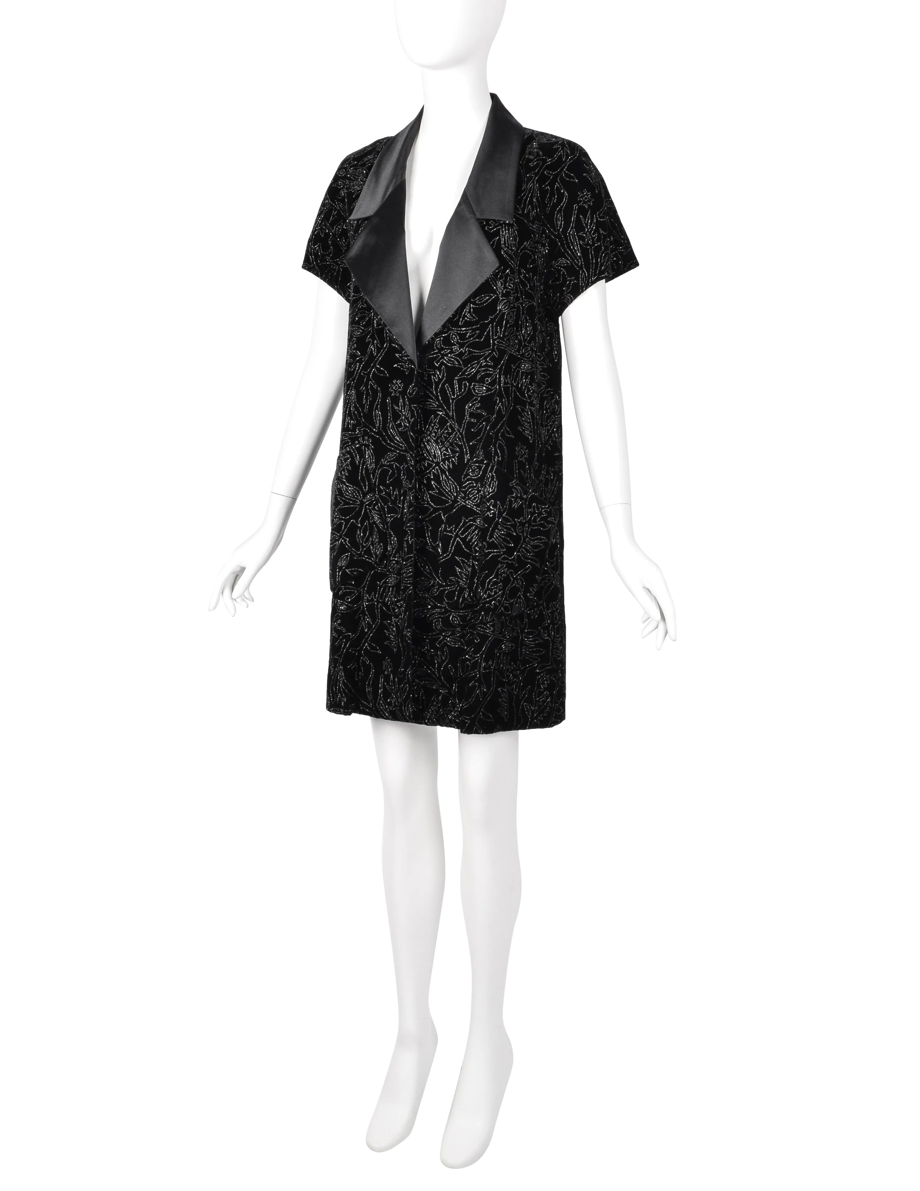 Karl Lagerfeld Vintage AW 1990 Sparkly Foliage Velvet Evening Jacket