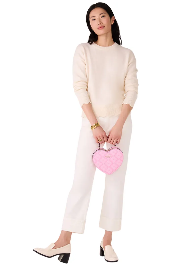 Kate Spade Love Shack Crossbody Bag Spade Flower Heart In Parisian Rose Kk155