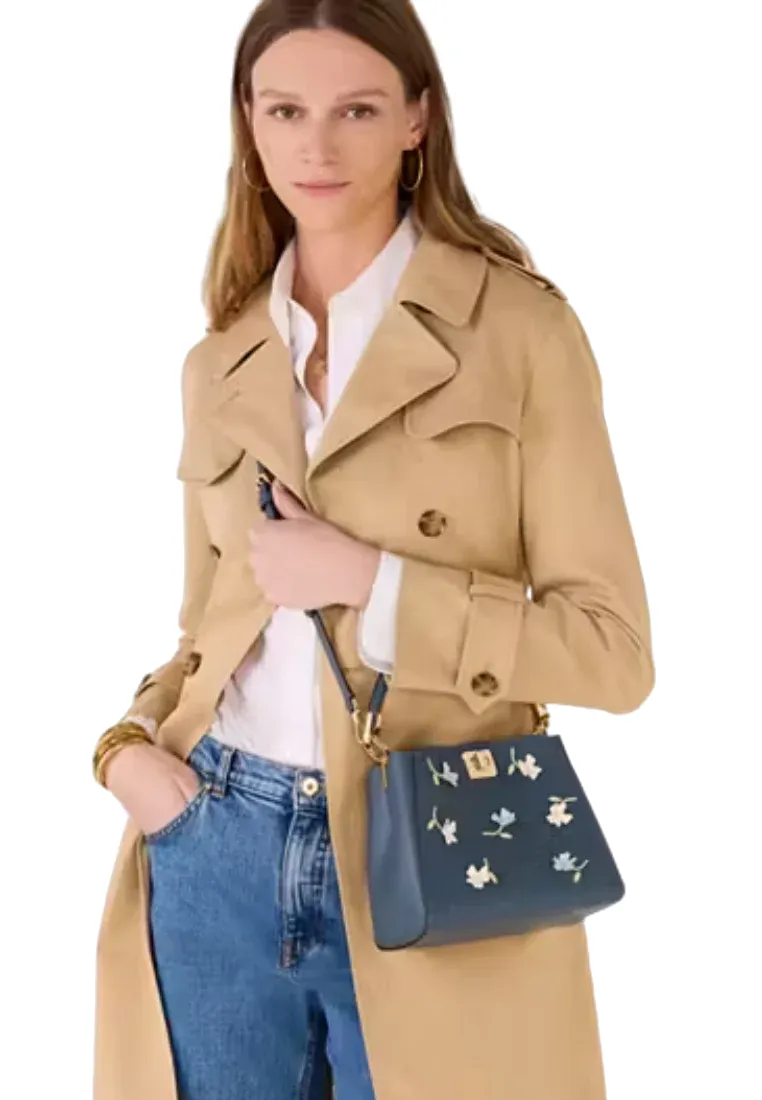 Kate Spade Phoebe Applique Small Top Handle In Blue Stone KK143