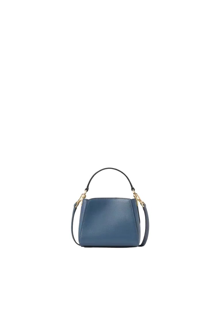 Kate Spade Phoebe Floral Applique Mini Top Handle In Blue Stone KK139