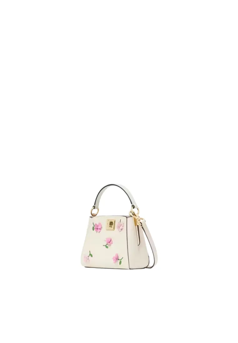 Kate Spade Phoebe Floral Applique Mini Top Handle In Meringue KK139