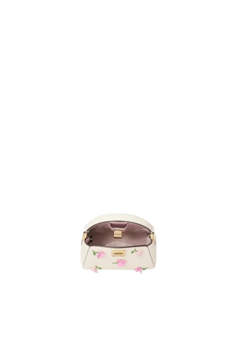 Kate Spade Phoebe Floral Applique Mini Top Handle In Meringue KK139