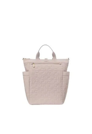 Kate Spade Spade Flower Quilted Convertible Backpack In Cozy Grey KK161